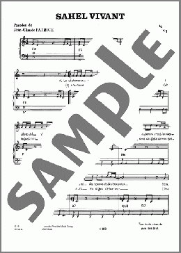Sahel Vivant(Nicole Rieu) 楽譜 ピアノ & ボーカル ダウンロード