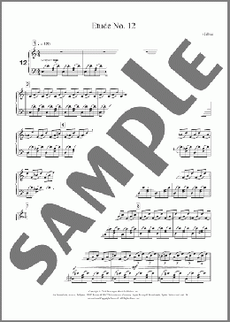 Etude No. 12(Philip Glass) 楽譜 ピアノ（ソロ） ダウンロード