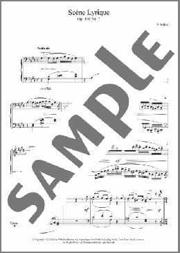 5 Morceaux Romantiques, Op.101 - III. Scene Lyrique(Jean Sibelius) 楽譜 ピアノ（ソロ） ダウンロード