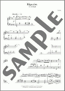 Rigaudon, Op.78 No.4(Jean Sibelius) 楽譜 ピアノ（ソロ） ダウンロード