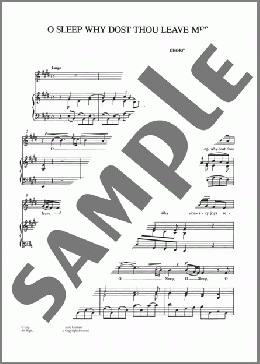 O Sleep Why Dost Thou Leave Me?(George Frideric Handel) 楽譜 ピアノ & ボーカル ダウンロード