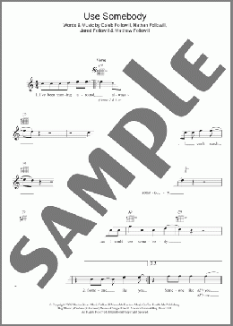 Use Somebody(Kings Of Leon) 楽譜 その他 ダウンロード