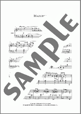 Mazurka In Do Menor(Manuel De Falla) 楽譜 ピアノ（ソロ） ダウンロード