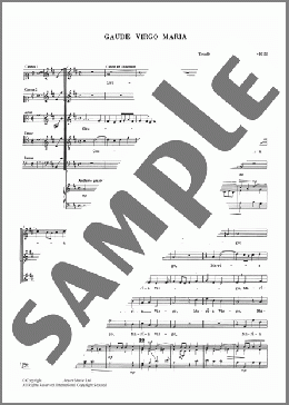 Gaude Virgo Maria(Tomas Luis de Victoria) 楽譜 その他 ダウンロード
