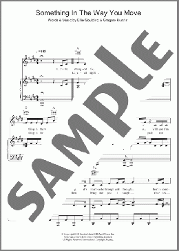 Something In The Way You Move(Ellie Goulding) 楽譜 その他 ダウンロード