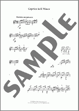 Caprice In E Minor(Matteo Carcassi) 楽譜 メロディ ダウンロード