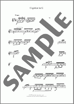 Caprice In G(Matteo Carcassi) 楽譜 メロディ ダウンロード
