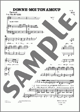 Donne-Moi Ton Amour(Jean-Max Riviere) 楽譜 ピアノ & ボーカル ダウンロード