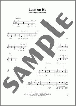 Lean On Me(Bill Withers) 楽譜 メロディ ダウンロード