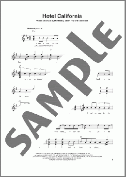 Hotel California(Eagles) 楽譜 メロディ ダウンロード