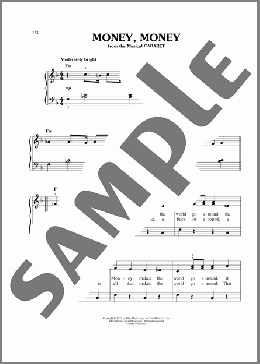 Money, Money(John Kander) 楽譜 ピアノ（ソロ） ダウンロード