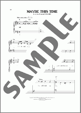 Maybe This Time(John Kander) 楽譜 ピアノ（ソロ） ダウンロード