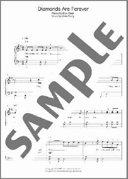 Diamonds Are Forever(Shirley Bassey) 楽譜 ピアノ（ソロ） ダウンロード