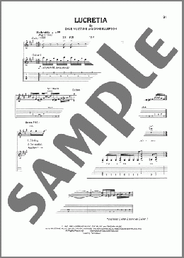 Lucretia(Megadeth) 楽譜 ギター（ソロ） ダウンロード