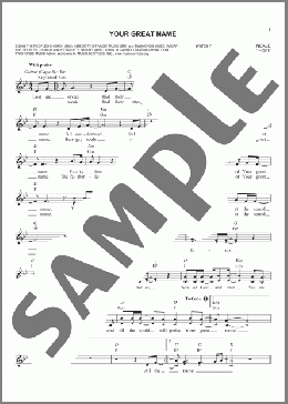 Your Great Name(Natalie Grant) 楽譜 その他 ダウンロード