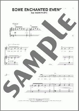 Some Enchanted Evening(Rodgers & Hammerstein) 楽譜 ピアノ & ボーカル ダウンロード