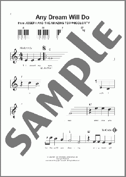 Any Dream Will Do(Tim Rice/Andrew Lloyd Webber) 楽譜 ピアノ（ソロ） ダウンロード