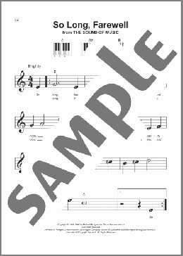 So Long, Farewell(Rodgers & Hammerstein) 楽譜 ピアノ（ソロ） ダウンロード