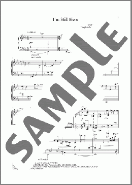 I'm Still Here(Stephen Sondheim) 楽譜 ピアノ（ソロ） ダウンロード
