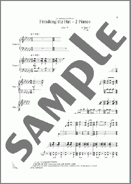 Finishing The Hat - Two Pianos(Stephen Sondheim) 楽譜 ピアノ（連弾） ダウンロード