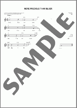 More Precious Than Silver(Lynn DeShazo) 楽譜 その他 ダウンロード
