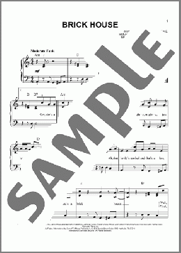 Brick House(Commodores) 楽譜 その他 ダウンロード