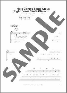 Here Comes Santa Claus (Right Down Santa Claus Lane)(Gene Autry) 楽譜 ギター（ソロ） ダウンロード