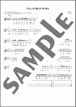 I Will Offer Up My Life(Matt Redman) 楽譜 その他 ダウンロード