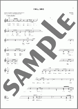 I Will Sing(Don Moen) 楽譜 その他 ダウンロード