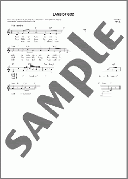 Lamb Of God(Twila Paris) 楽譜 その他 ダウンロード