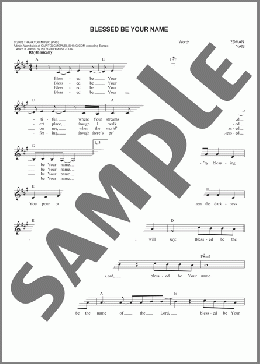 Blessed Be Your Name(Tree63/Matt Redman) 楽譜 その他 ダウンロード