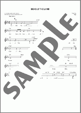 Behold The Lamb(Dottie Rambo) 楽譜 その他 ダウンロード