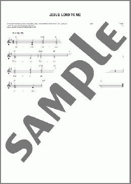 Jesus, Lord To Me(Gary McSpadden) 楽譜 その他 ダウンロード