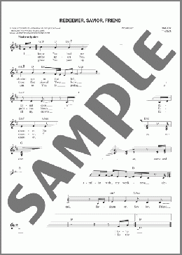 Redeemer, Savior, Friend(Chris Springer) 楽譜 その他 ダウンロード