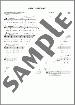 Great Is The Lord(Michael W. Smith) 楽譜 その他 ダウンロード