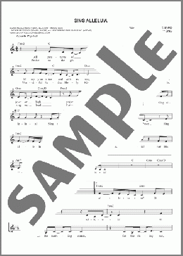 Sing Alleluia(Marc Byrd) 楽譜 その他 ダウンロード