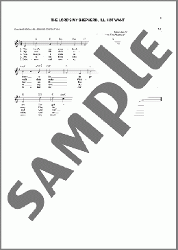 The Lord's My Shepherd, I'll Not Want(William Gardiner/Scottish Psalter) 楽譜 その他 ダウンロード