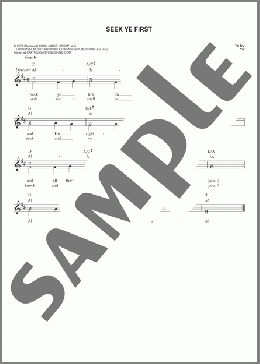 Seek Ye First(Karen Lafferty) 楽譜 その他 ダウンロード