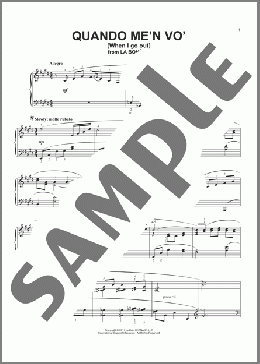 Quando Men Vo (arr. Lee Evans)(Giacomo Puccini) 楽譜 ピアノ（ソロ） ダウンロード