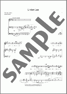 Linden Lea(Ralph Vaughan Williams/William Barnes) 楽譜 ピアノ & ボーカル ダウンロード