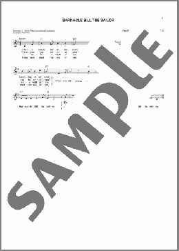 Barnacle Bill The Sailor(Carson Robison) 楽譜 その他 ダウンロード