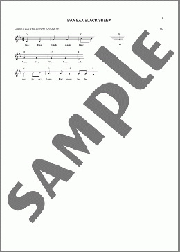 Baa Baa Black Sheep(Nursery Rhyme Song) 楽譜 その他 ダウンロード
