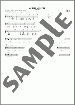 As Once I Loved You(Sheldon Harnick) 楽譜 その他 ダウンロード