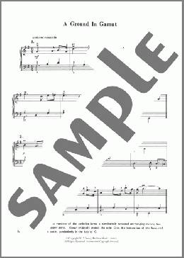 A Ground In Gamut(Henry Purcell) 楽譜 ピアノ（ソロ） ダウンロード
