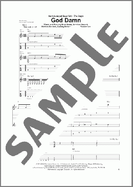 God Damn(Avenged Sevenfold) 楽譜 ギター（ソロ） ダウンロード