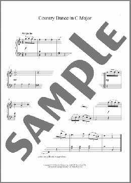 Country Dance In C Major(Franz Joseph Haydn) 楽譜 ピアノ（ソロ） ダウンロード