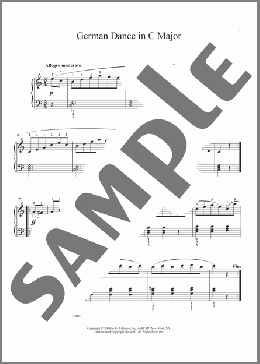 German Dance In C Major, WoO 8, No. 7(Ludwig van Beethoven) 楽譜 ピアノ（ソロ） ダウンロード