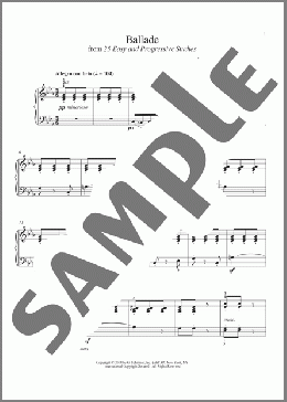 Ballade, Op. 100, No. 15(Johann Friedrich Burgmuller) 楽譜 ピアノ（ソロ） ダウンロード