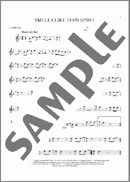 Smells Like Teen Spirit(Nirvana) 楽譜 テナーサックス（ソロ） ダウンロード