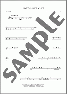 How To Save A Life(The Fray) 楽譜 テナーサックス（ソロ） ダウンロード